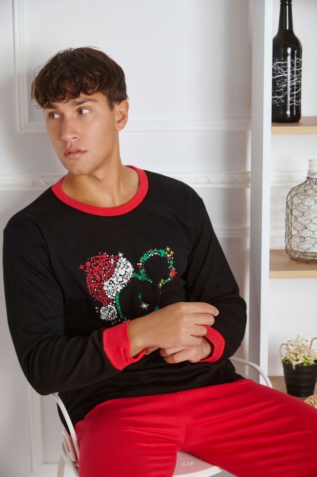 Men's Christmas pajamas with lights design