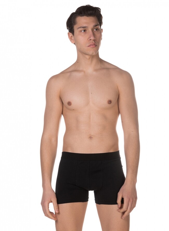 Men's boxer with outer rubber