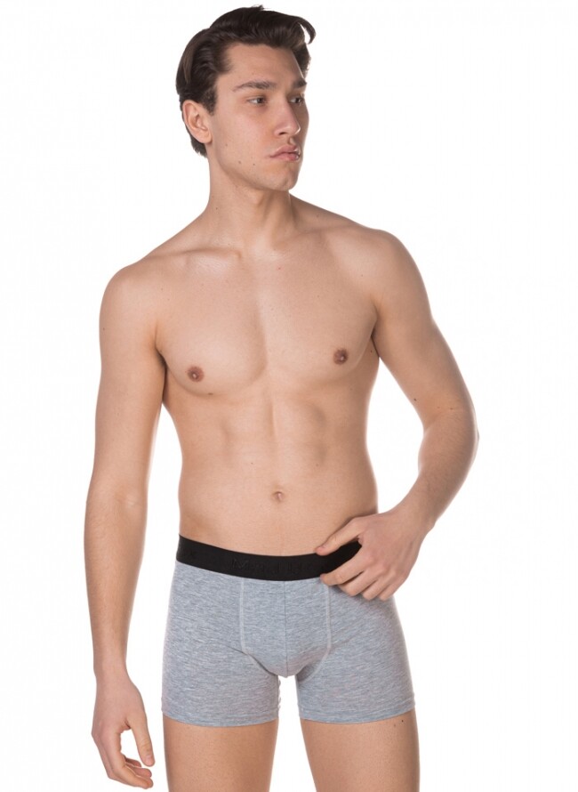 Men's boxer with outer rubber