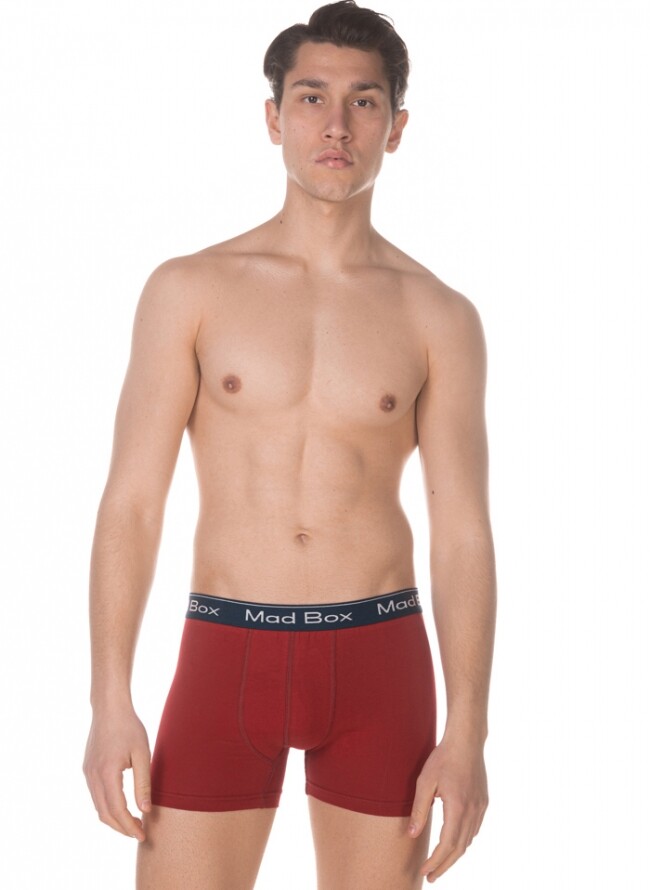 Men's boxer with outer rubber