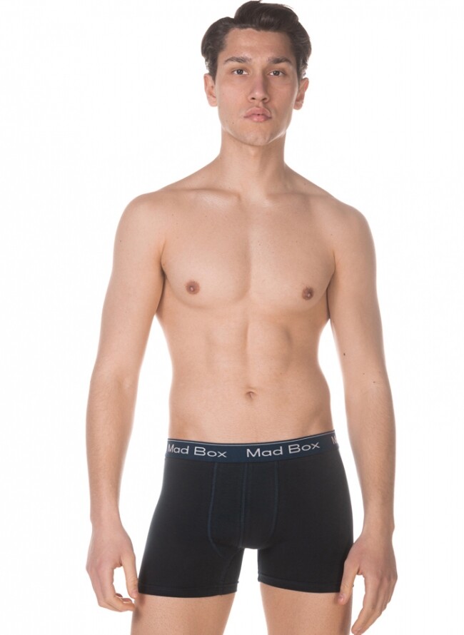 Men's boxer with outer rubber