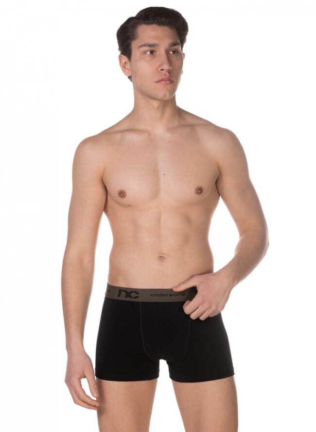 Men's boxer with outer rubber with letters