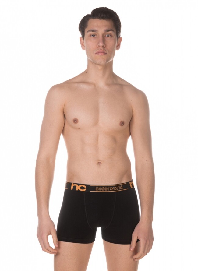 Mens boxer with outer rubber with letters