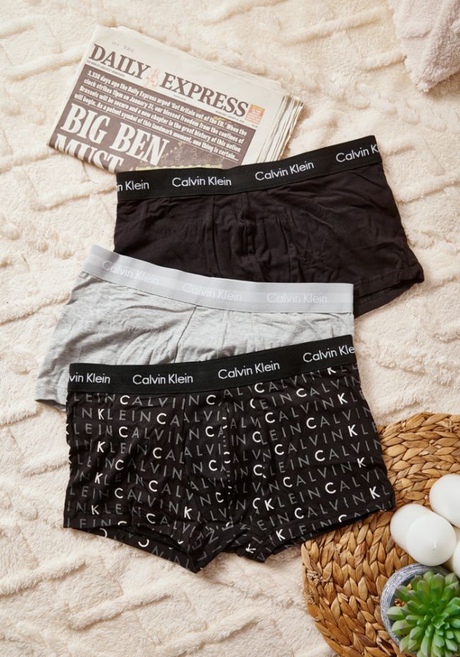 Calvin Klein Ανδρικά Μποξεράκια Μαύρα TRUNK-LOW 3Pack
