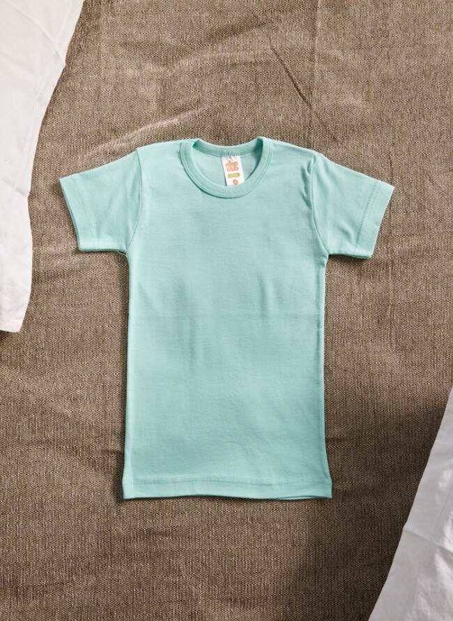 Children's short-sleeved single-colored shirt