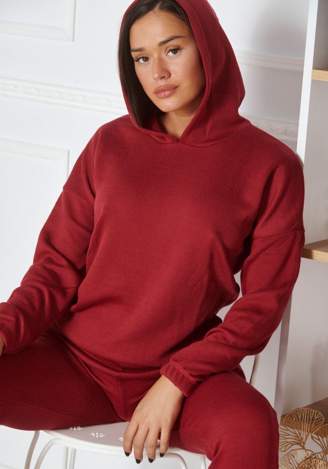 Homewear women's ribbed hoodie