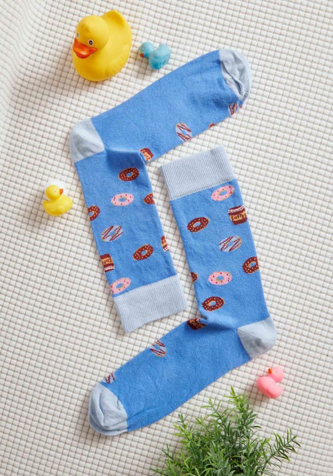 Men's socks with donuts