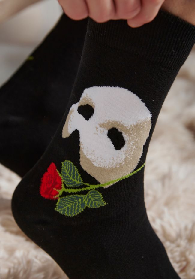Κάλτσες ανδρικές με μάσκα και τριαντάφυλλο