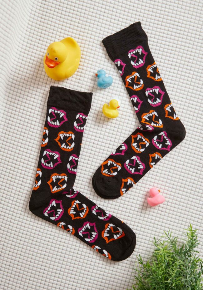 Men's socks with mouths