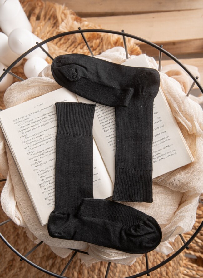 Men's cotton socks without elastic