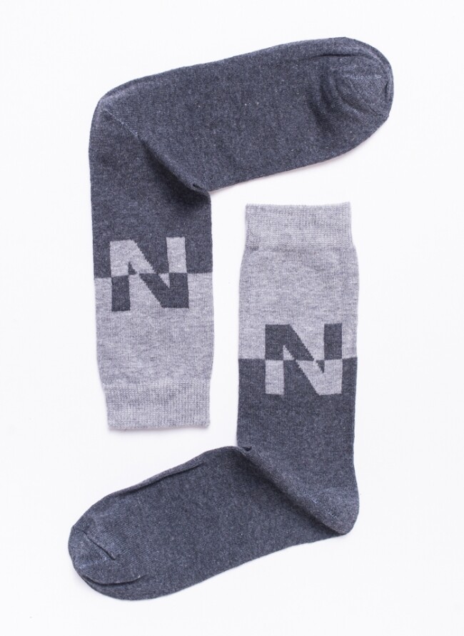 Κάλτσες γυναικείες δίχρωμες με γράμμα Ν
