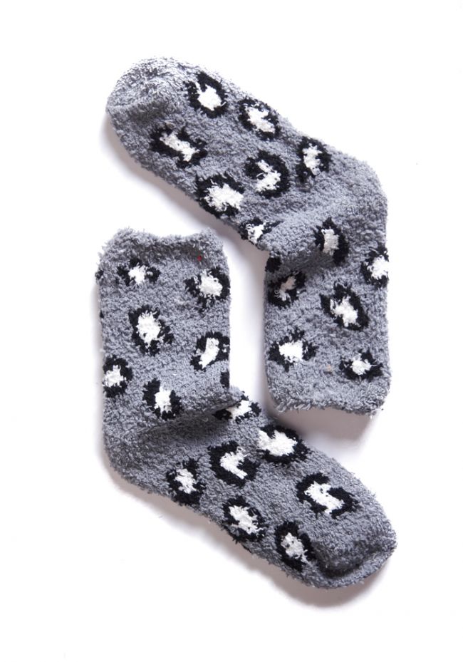 Women's socks women's fleece animal print