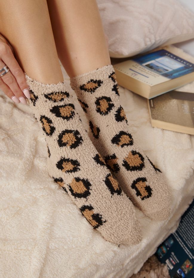 Κάλτσες γυναικείες φλις animal print