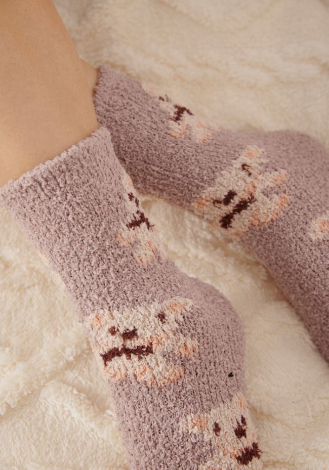 Κάλτσες γυναικείες φλις με αρκουδάκια