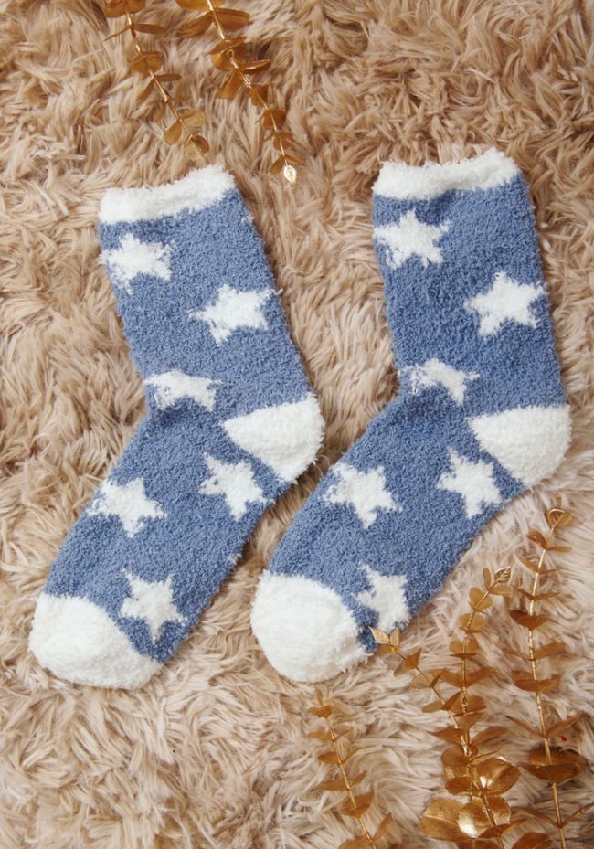 Κάλτσες γυναικείες φλις με αστεράκια