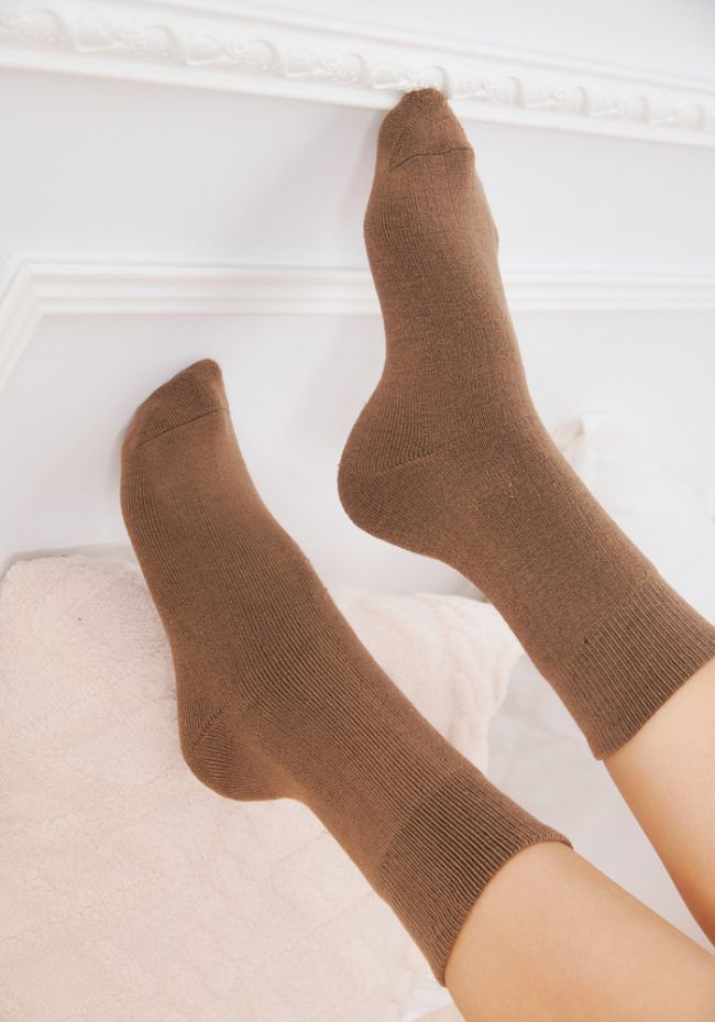 Κάλτσες γυναικείες μάλλινες μονόχρωμες