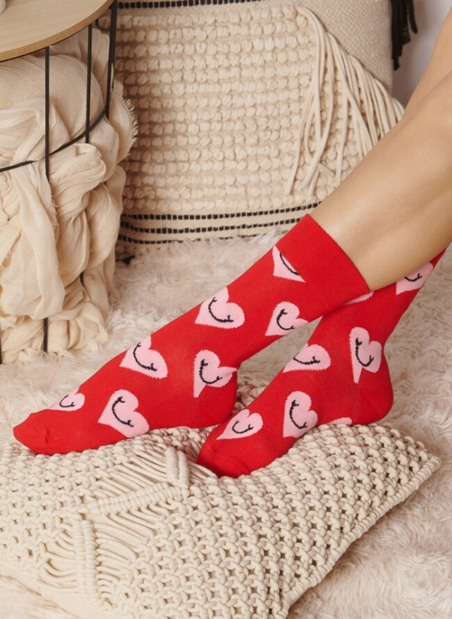 Κάλτσες γυναικείες με καρδούλες