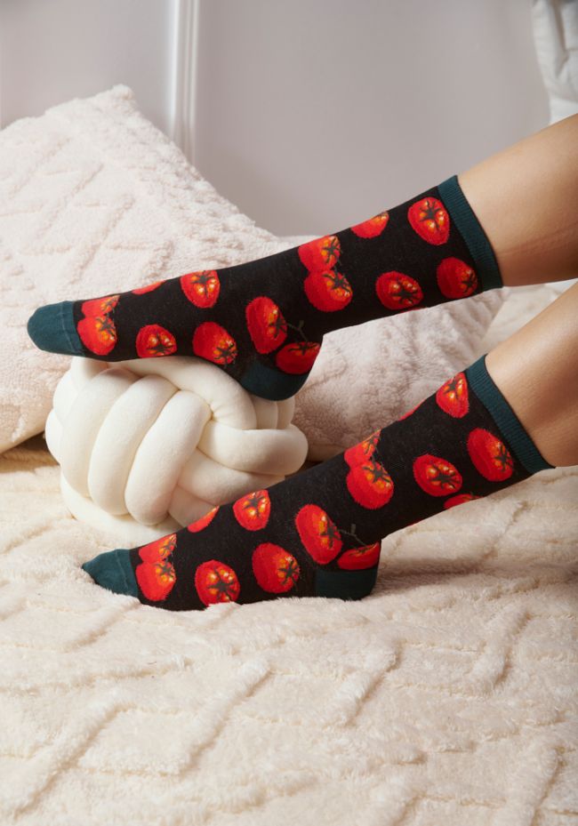 Κάλτσες γυναικείες με ντομάτες