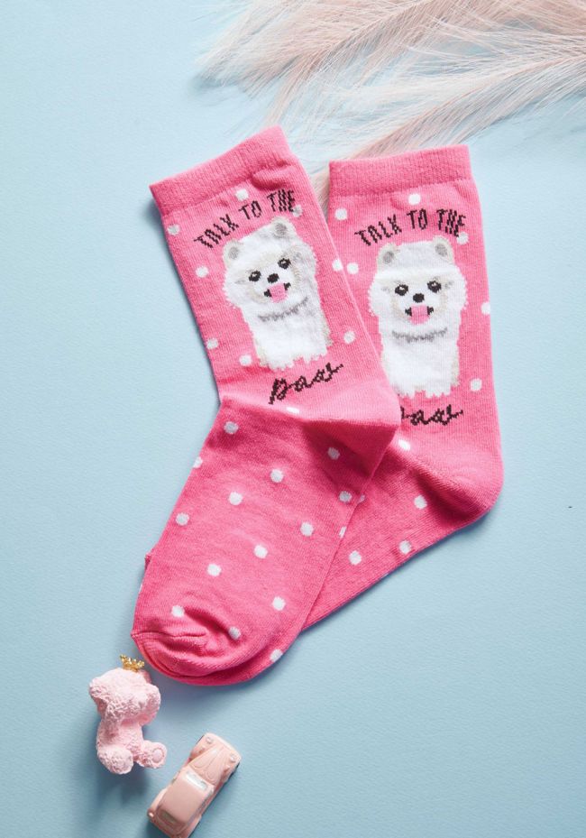 Κάλτσες γυναικείες με σκυλάκι
