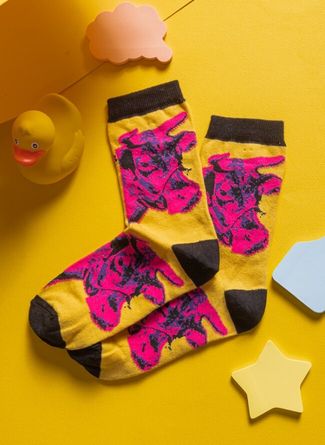 Women's socks with bull