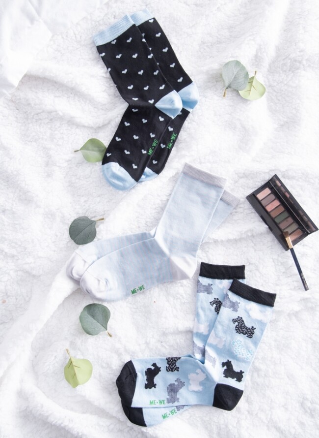 Me-We women's socks with economical packaging designs 3 pairs