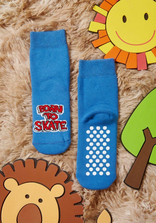 Children's socks with slippers and logo