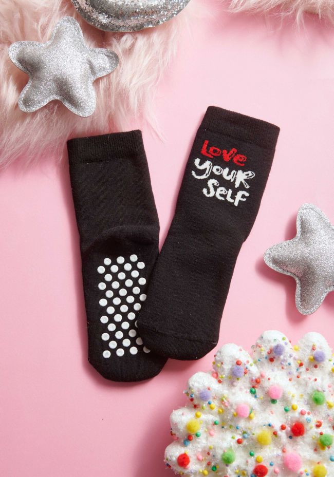 Children's socks with slippers and logo