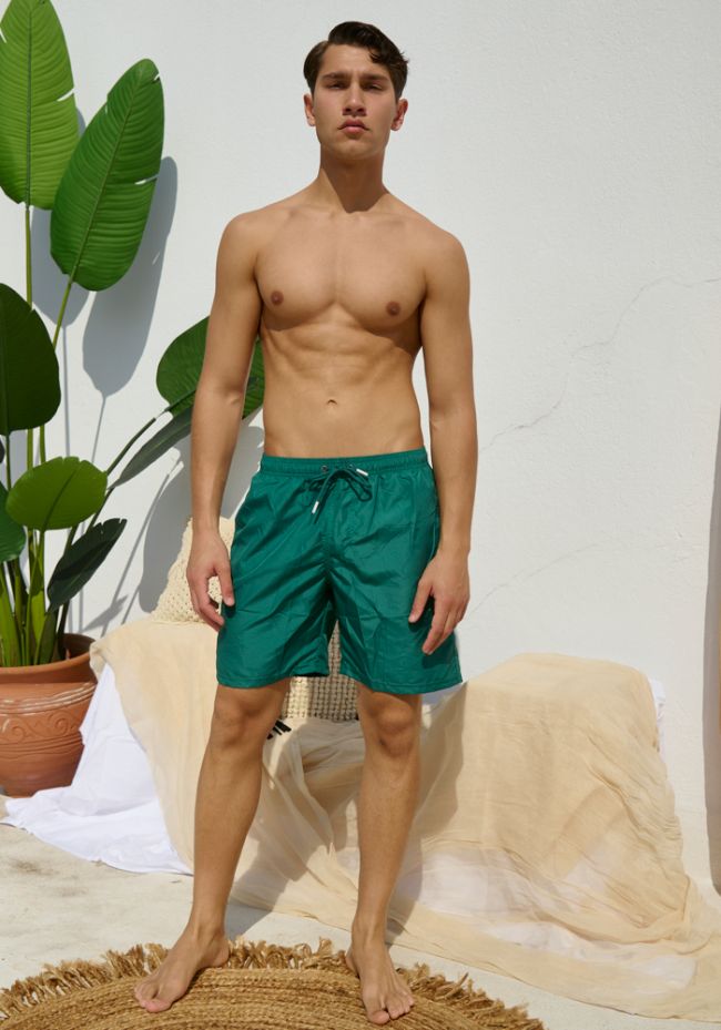 Men's monochrome bermuda swimsuit