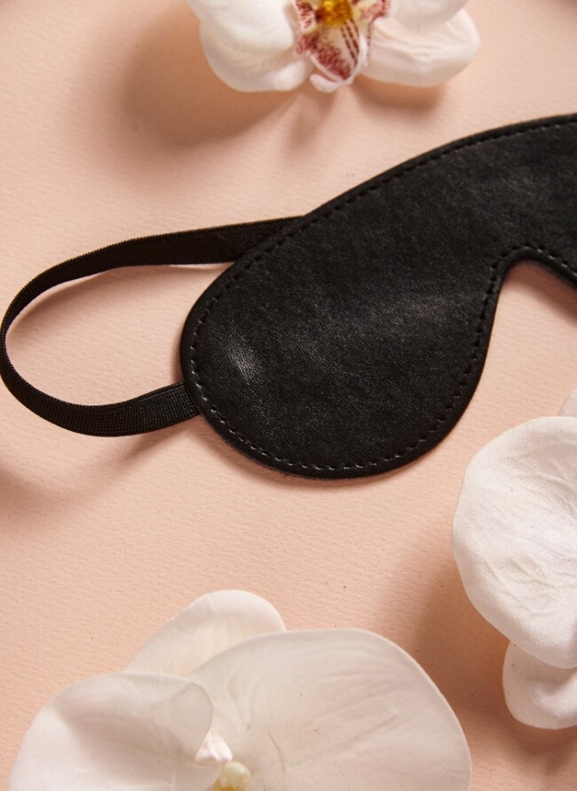 Leather eye mask