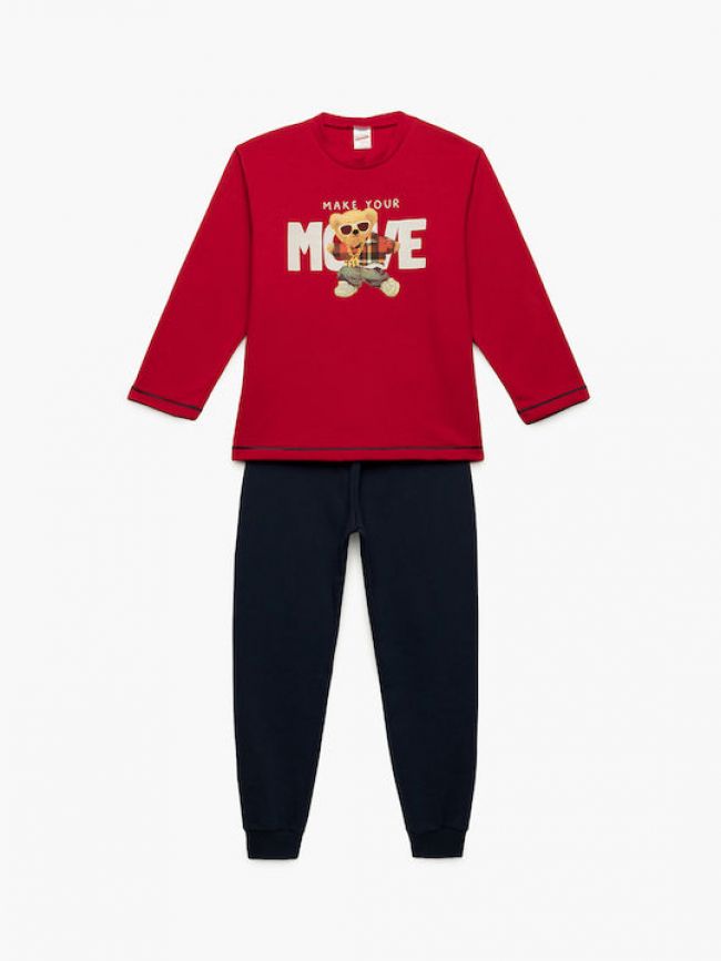 Minerva Teenage Pajama Red Move Bear