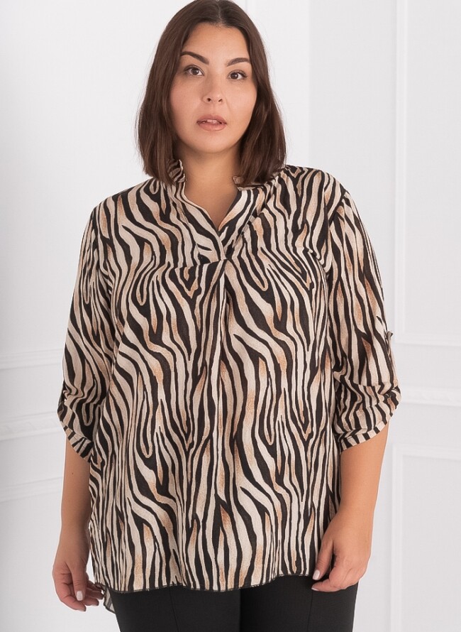 Μπλούζα plus size animal print