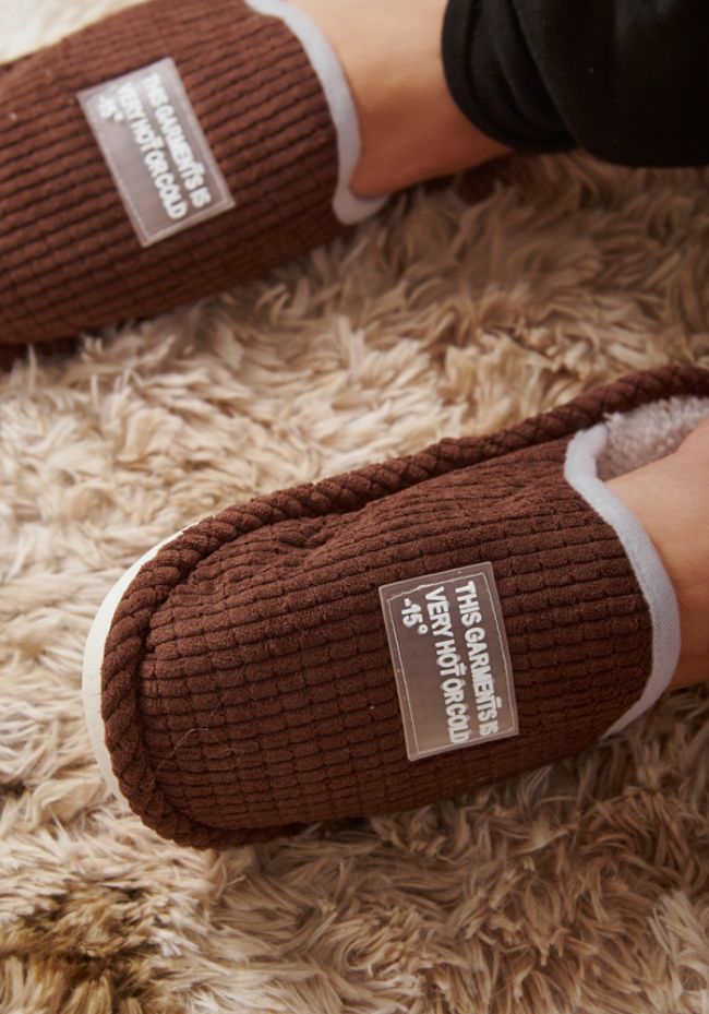 Men's knitted slippers with logo and logo