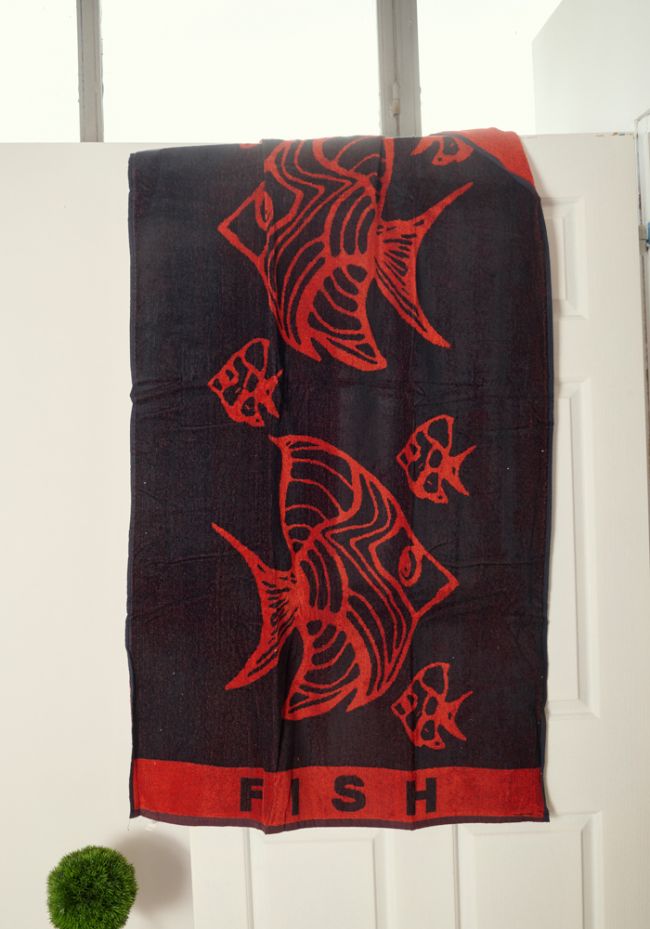 Πετσέτα παραλίας με ψάρια (150 cm x 75 cm)