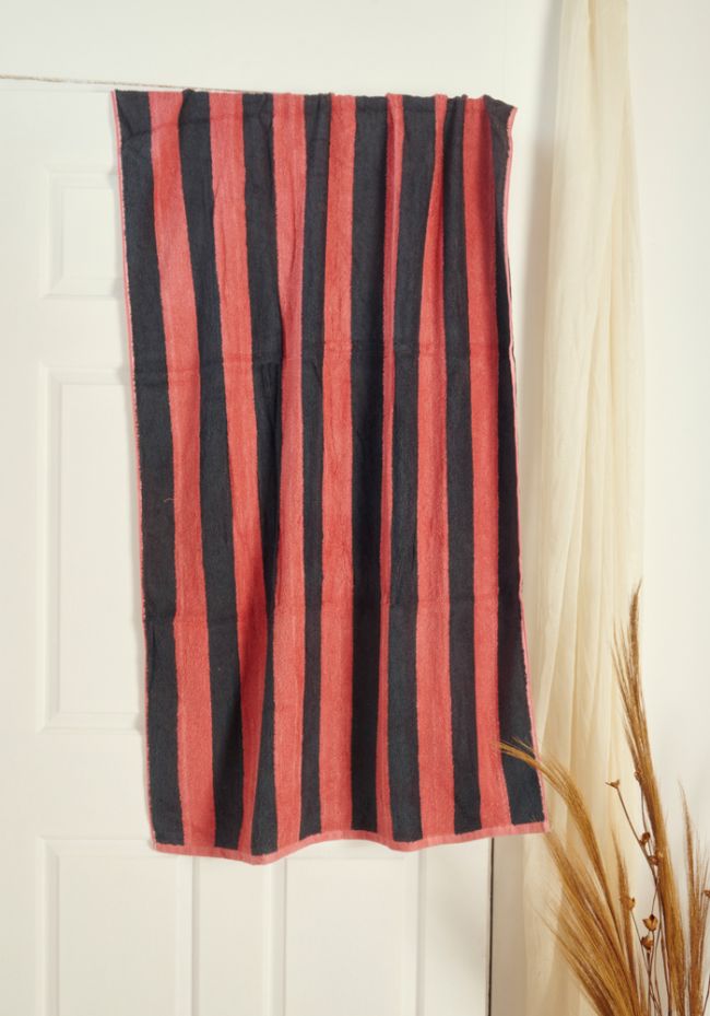 Πετσέτα παραλίας ριγέ (160cm x 85cm).