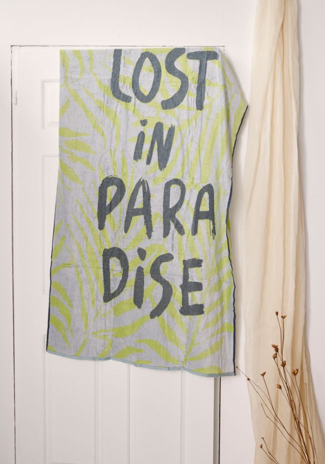Πετσέτα θαλάσσης με logo Lost in Paradise (160εκ-90εκ)