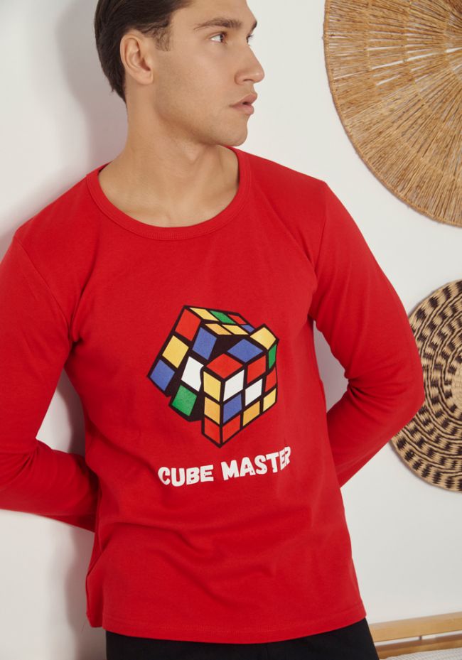Πιτζάμα ανδρική με κύβο του Rubik