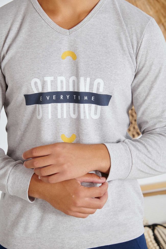 Πιτζάμα ανδρική με logo STRONG