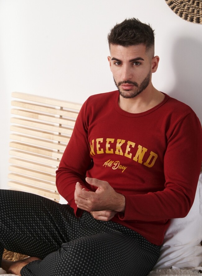 Men's pyjamas with logo Weekend all day