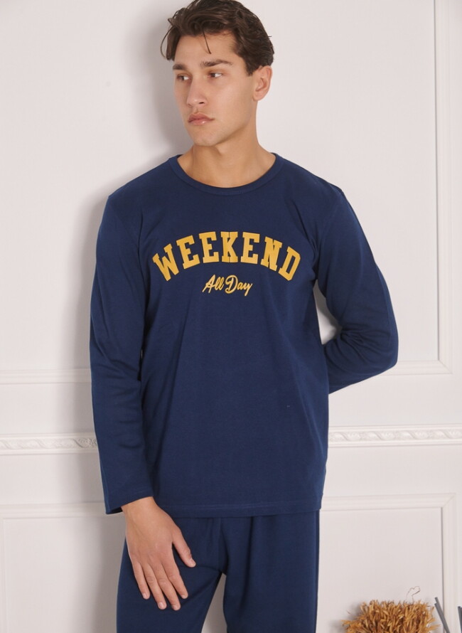 Men's pyjamas with logo Weekend all day