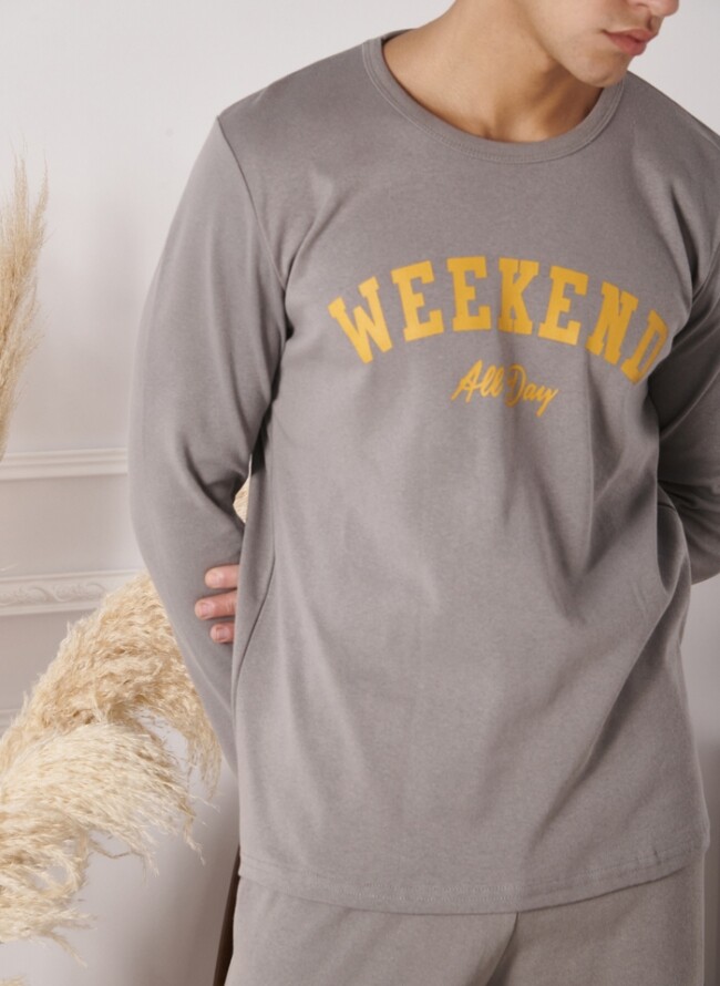 Men's pyjamas with logo Weekend all day