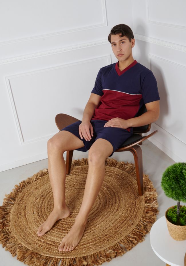 Men's pajamas  with shorts and two colors