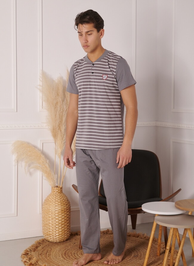 Men's striped pajamas with long pants