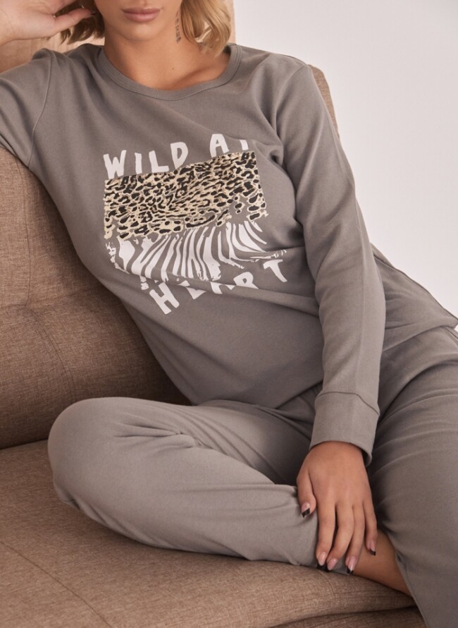 Women's pajamas with animal print design