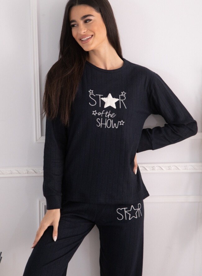 Дамска пижама със звезда и лого