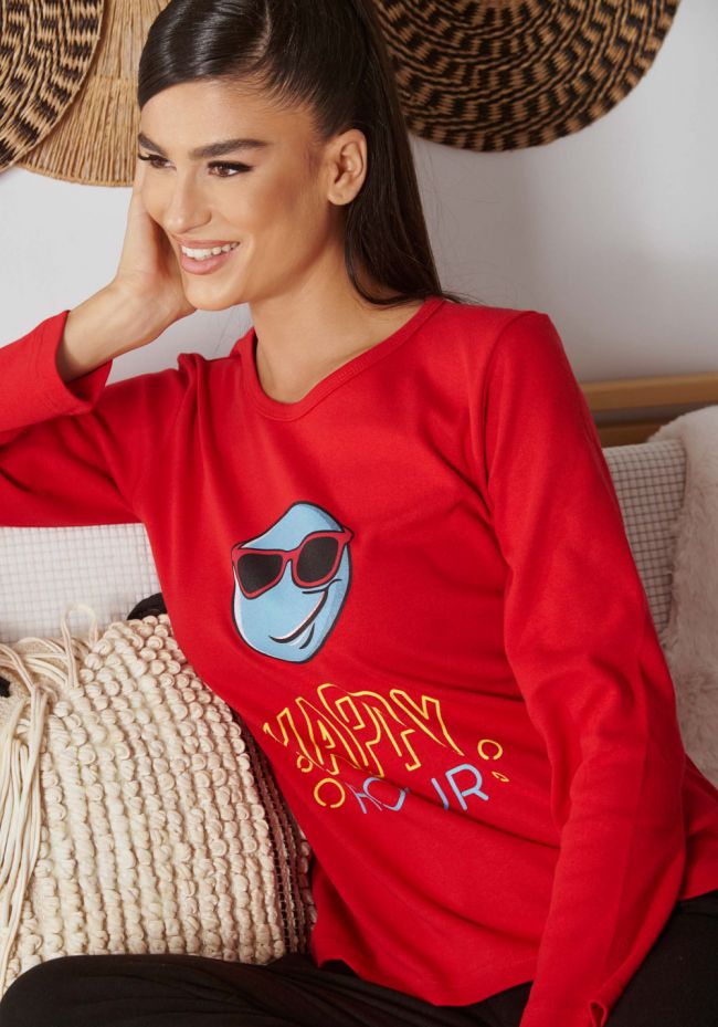 Pajama women with emoji and logo