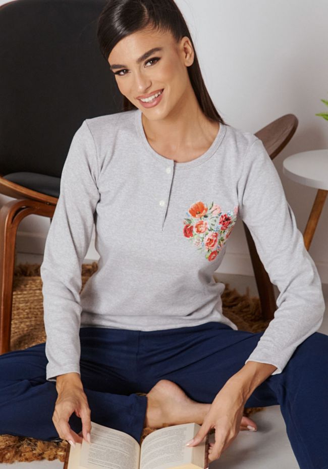 Pajama Women with Heart of Flowers