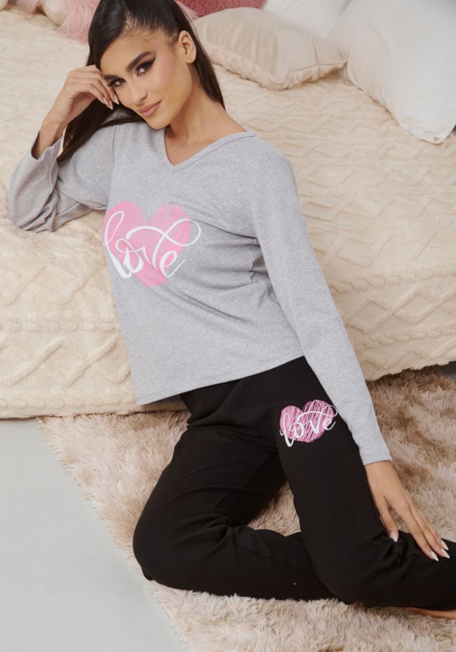 Pajama Women's Heart and Logo Love