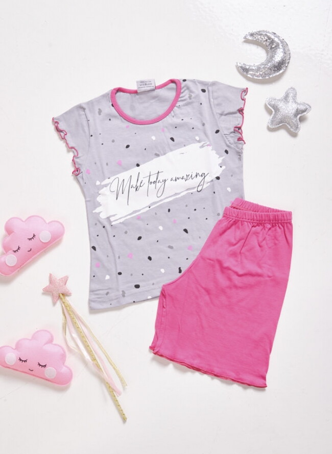 Children's pajamas with logo and splashes