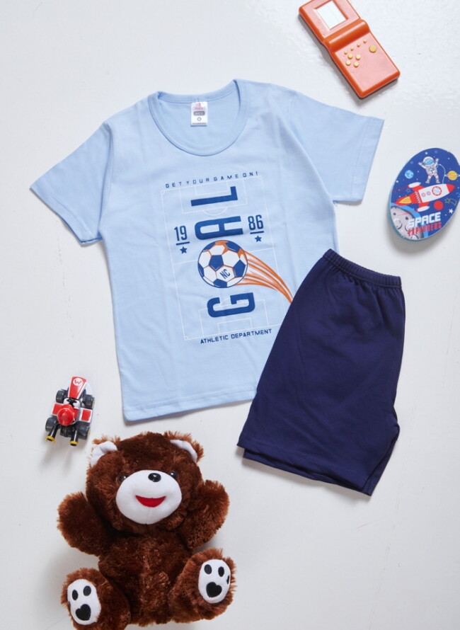 Children's pajamas with football design