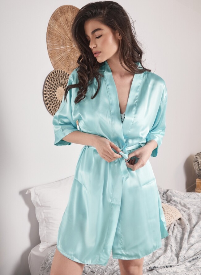 Satin robe